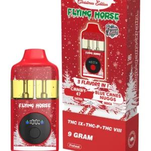 Candy 47+Blue Canes Nuggs Flying Horse THC IX+THC-P+THC VIII 3 Flavors in 1 Christmas Edition 9G
