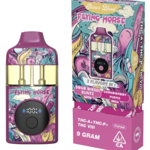 Sour Diezel Runtz | Granddaddy Purple Flying Horse Stoner Blend 3in1 Disposable 9G
